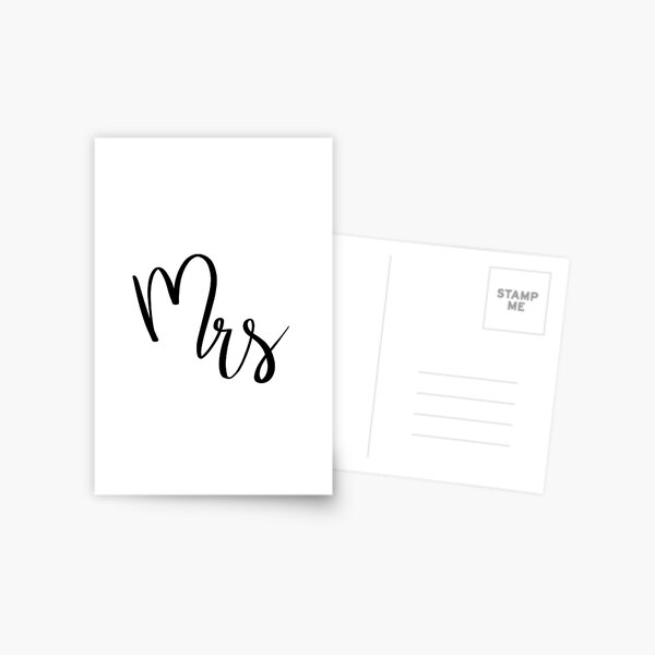 Mrs by Alice Monber Postcard