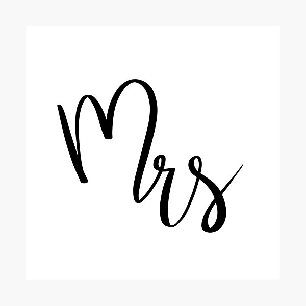 Mrs by Alice Monber Photographic Print