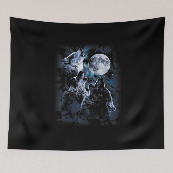 Item preview, 3 Wolf Howling Wildlife Forest Lover designed and sold by savecloth.
