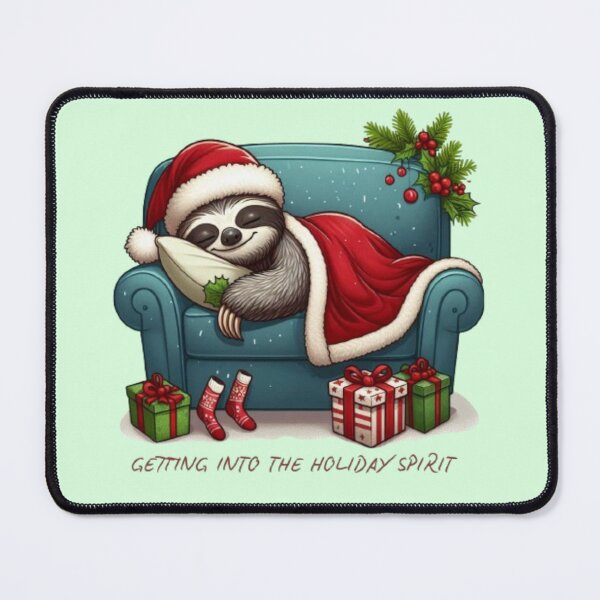 Item preview, A festive Sloth Getting Into The Holiday Spirit designed and sold by FlowFlex.