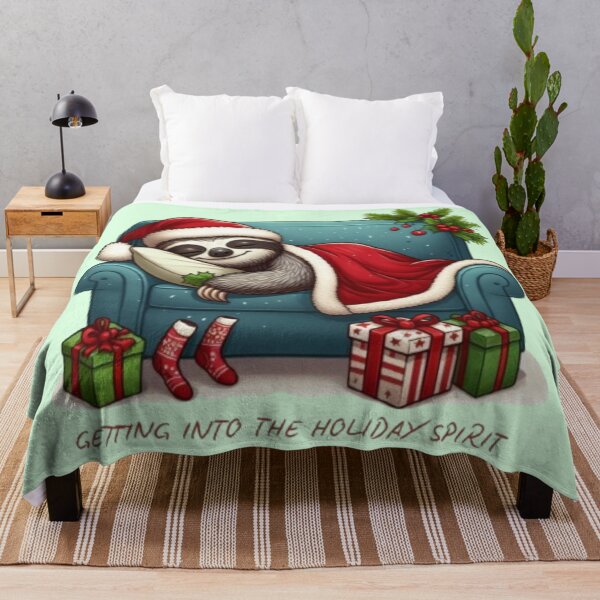 Item preview, A festive Sloth Getting Into The Holiday Spirit designed and sold by FlowFlex.