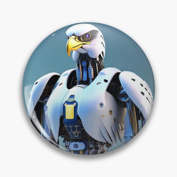 Item preview, Futuristic robotic humanoid eagle 3D rendering, sci-fi art. designed and sold by ruiztiger70.