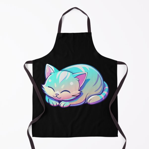 Item preview, Multicolored Rainbow Neon Persian Sleeping Cat designed and sold by FemmePod.