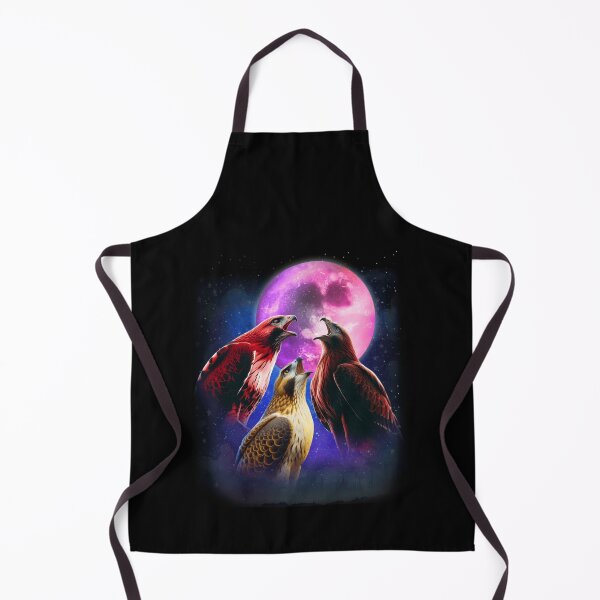 Item preview, 3 Hawks Howling At The Moon Funny Hawk Bird Lover Birder designed and sold by savecloth.