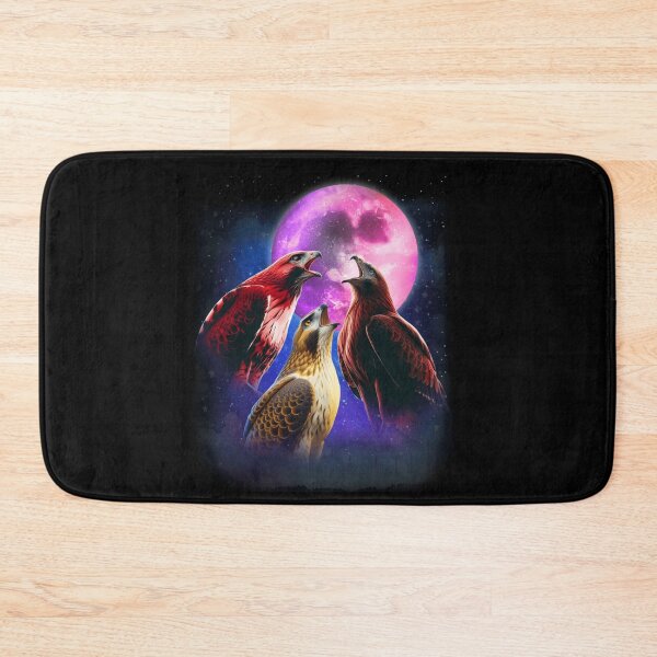 Item preview, 3 Hawks Howling At The Moon Funny Hawk Bird Lover Birder designed and sold by savecloth.