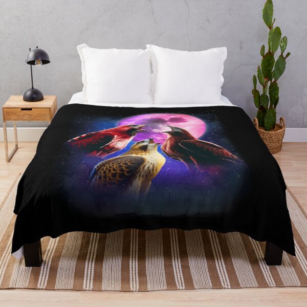 Item preview, 3 Hawks Howling At The Moon Funny Hawk Bird Lover Birder designed and sold by savecloth.
