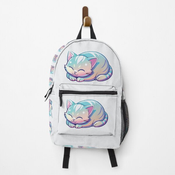Item preview, Multicolored Rainbow Neon Persian Sleeping Cat designed and sold by FemmePod.