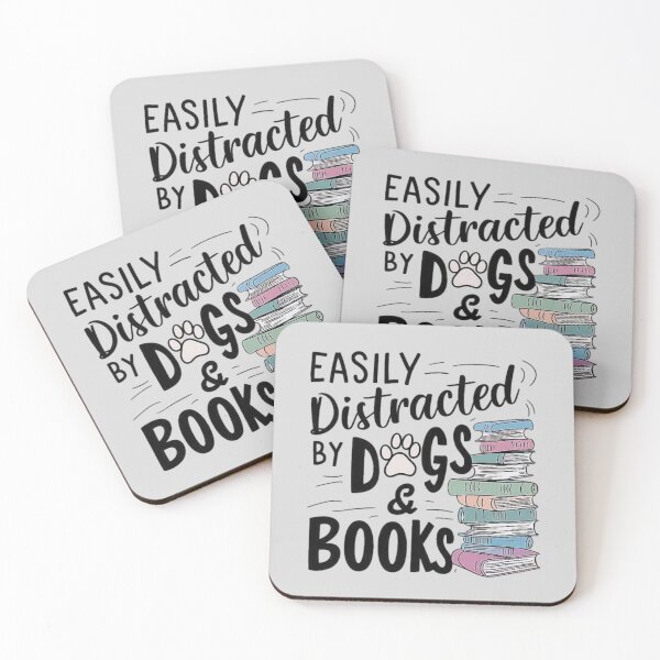Item preview, Easily Distracted by Dogs and Books-For Dogs Lovers & Books designed and sold by love3617.
