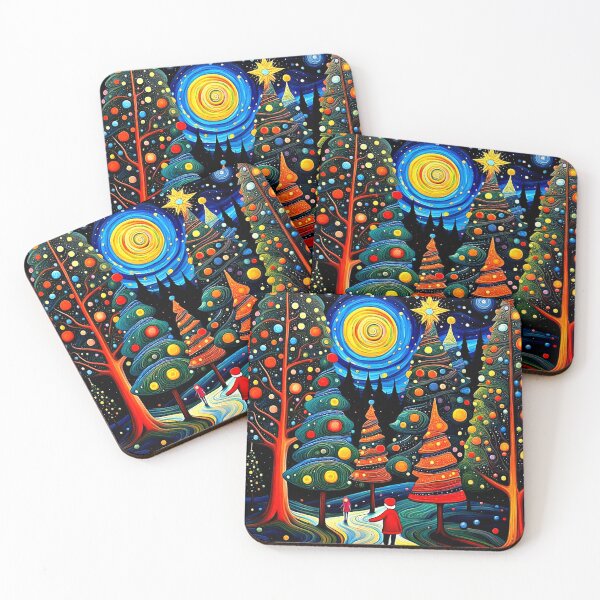 Item preview, Walking through the Christmas tree forest 1 designed and sold by George Hutton Hunter.