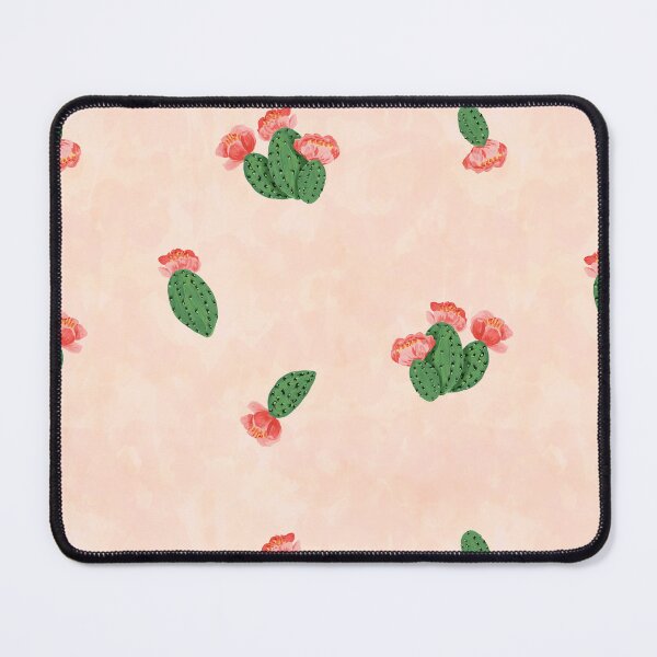 Item preview, Dessert blooming cacti on textured peach background designed and sold by JasmineGDesigns.