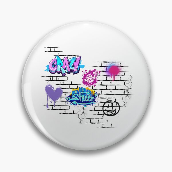Item preview, Crazy Street Graffiti on a Brick Wall designed and sold by Endo Designs - cause Love and Life matters.