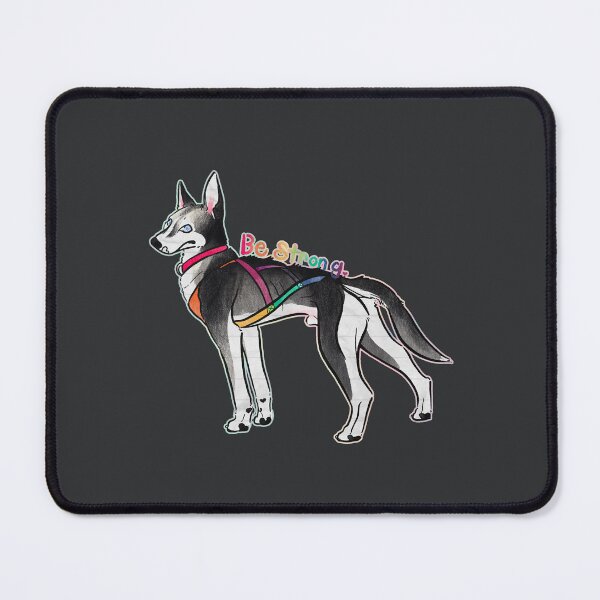 Item preview, Be Strong (Black and White Alaskan Husky) designed and sold by Sparklepupfaeri.