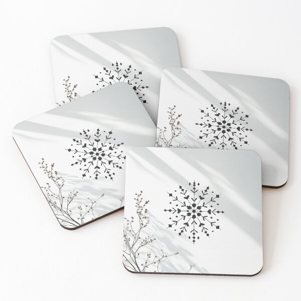 Item preview, A stylized snowflake design on a white background with soft shadows. designed and sold by HEMRO.