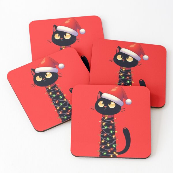 Item preview, A Festive Cat Wrapped In Christmas Lights designed and sold by FlowFlex.