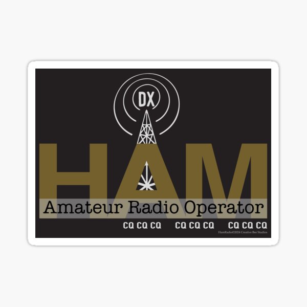 Amateur Radio Operator - HAM Radio Antenna CQ Sticker
