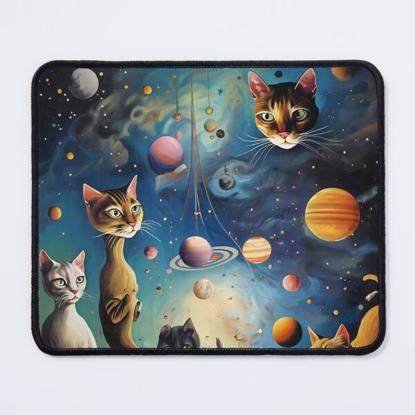 Item preview, Dali-Inspired Space Cats designed and sold by vwcallais.