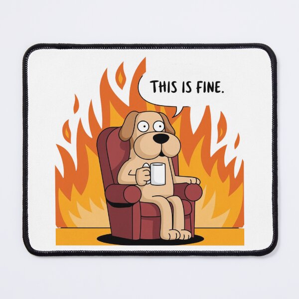 Item preview, This is fine sticker, Funny dog on fire Bumper sticker designed and sold by MasnMusg.