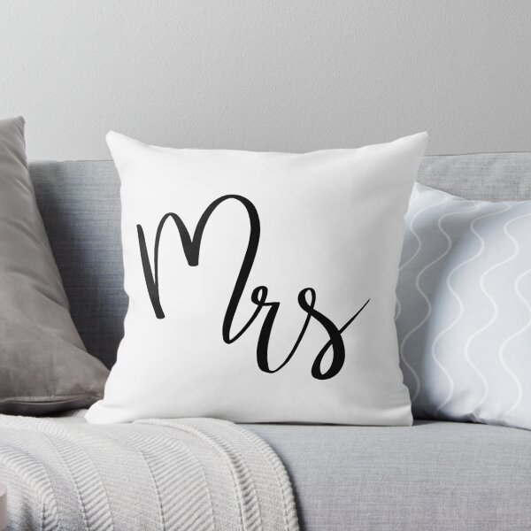 Mrs by Alice Monber Throw Pillow