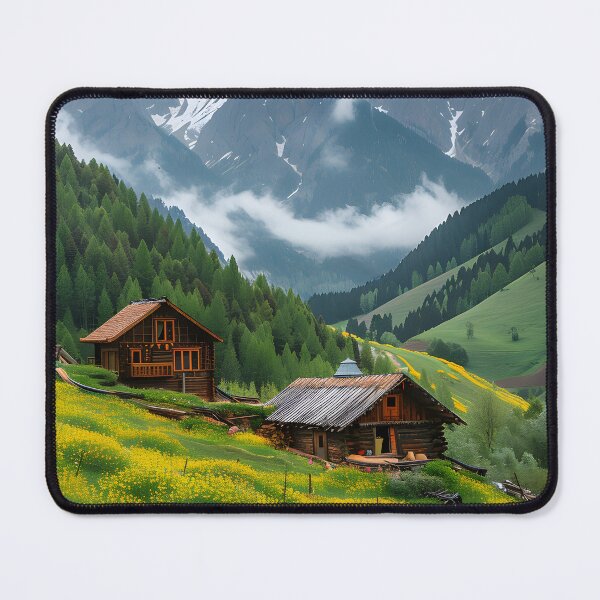 Item preview, Charming Alpine Landscape Blissfully Covered in Flowers designed and sold by Artessie.