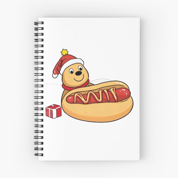 Item preview, Christmas Hot Dog Santa - Adorable Holiday Character Illustration designed and sold by Mido-artister.