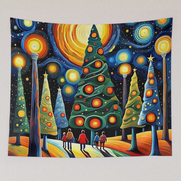 Item preview, Walking through the Christmas tree forest 5 designed and sold by George Hutton Hunter.