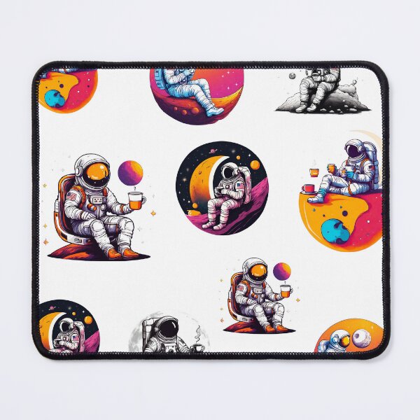 Item preview, Cosmic Coffee Break Astronaut in Space Pattern 1 designed and sold by Tom-Johnson.