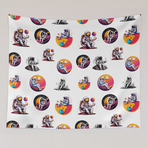 Item preview, Cosmic Coffee Break Astronaut in Space Pattern 2 designed and sold by Tom-Johnson.