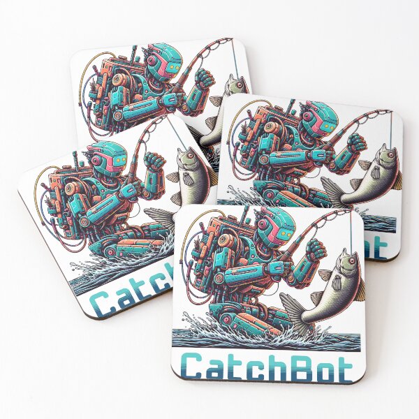Item preview, Robot catching fish. designed and sold by KojourinArt.