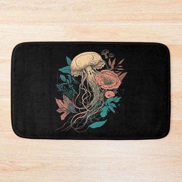 Item preview, Aesthetic Floral Jellyfish Sea Animals designed and sold by savecloth.