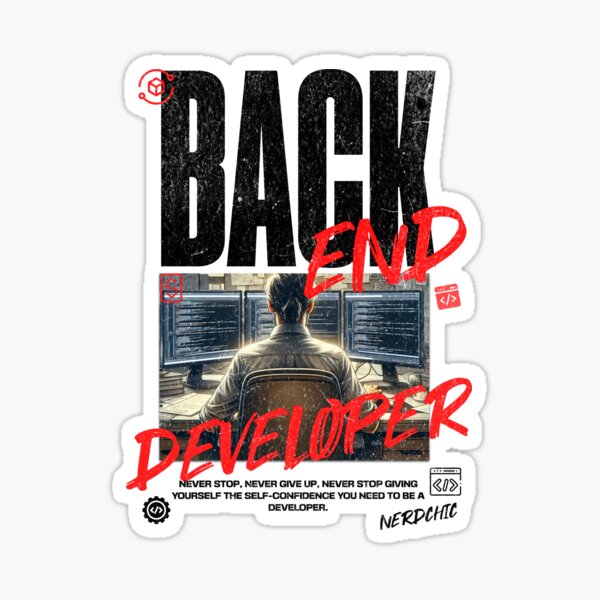 Back-End Developer by Nerd Chic Sticker