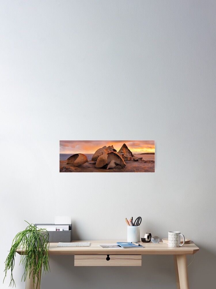 Thumbnail 2 of 3, Poster, Remarkable Rocks Sunset, Kangaroo Island, South Australia designed and sold by Chockstone.