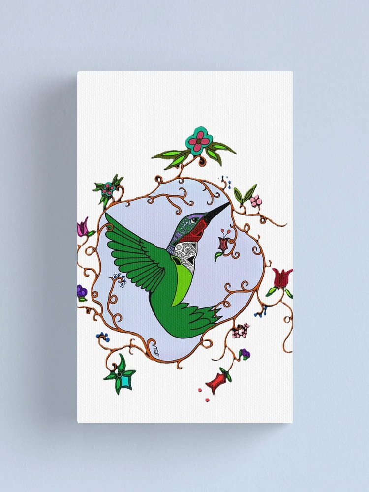 Thumbnail 1 of 3, Canvas Print, Hummingbird designed and sold by RickyTics.
