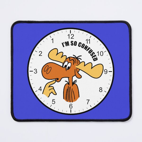 Item preview, I’m Confused Bullwinkle Clock designed and sold by robotghost.