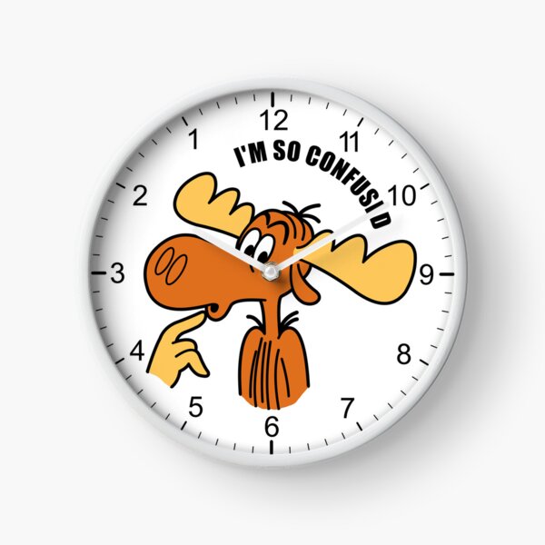 Item preview, I’m Confused Bullwinkle Clock  designed and sold by robotghost.