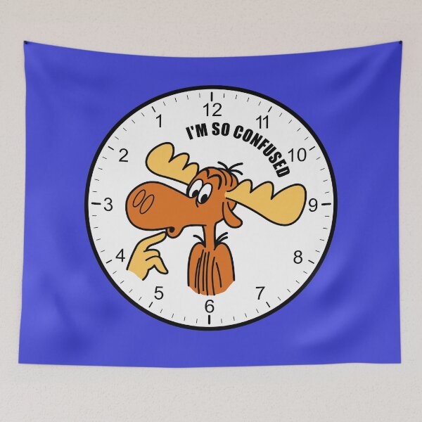 Item preview, I’m Confused Bullwinkle Clock  designed and sold by robotghost.