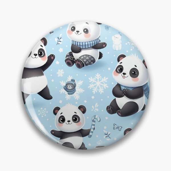 Item preview, Christmas panda seamless pattern designed and sold by Haji  Kamora.