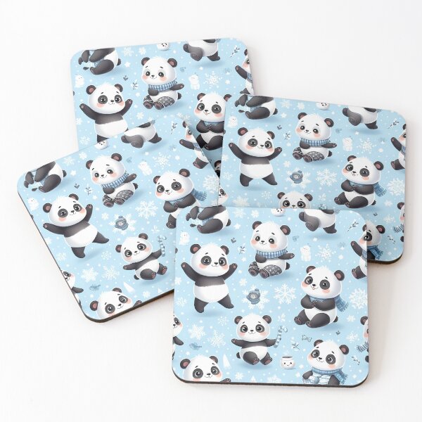Item preview, Christmas panda seamless pattern designed and sold by Haji  Kamora.
