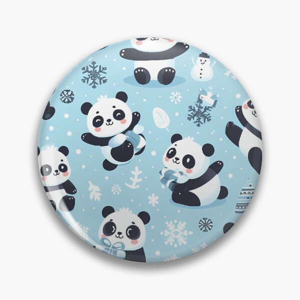 Item preview, Christmas panda seamless pattern designed and sold by Haji  Kamora.