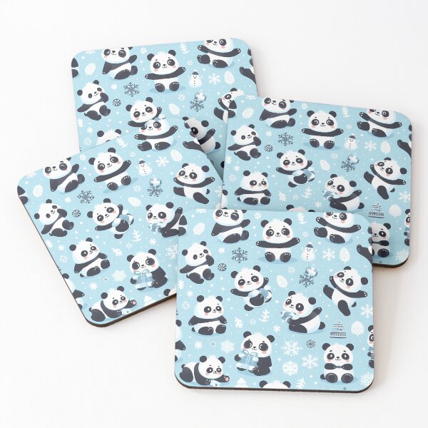 Item preview, Christmas panda seamless pattern designed and sold by Haji  Kamora.