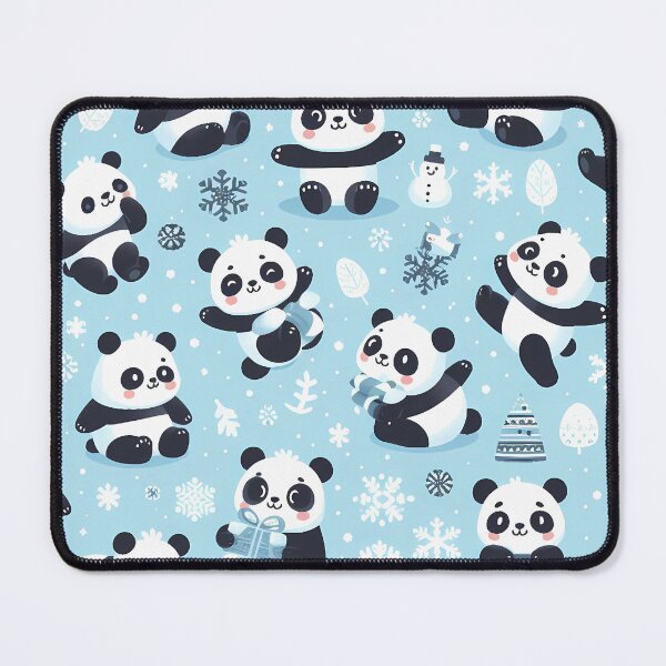Item preview, Christmas panda seamless pattern designed and sold by Haji Kamora.
