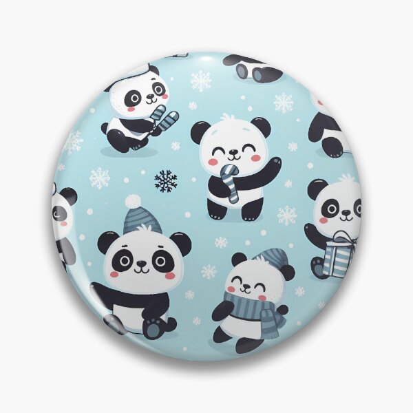 Item preview, Christmas panda seamless pattern designed and sold by Haji  Kamora.