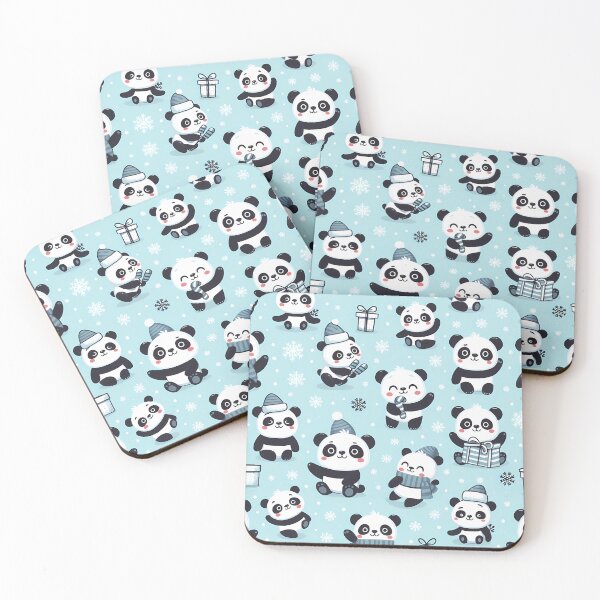 Item preview, Christmas panda seamless pattern designed and sold by Haji  Kamora.