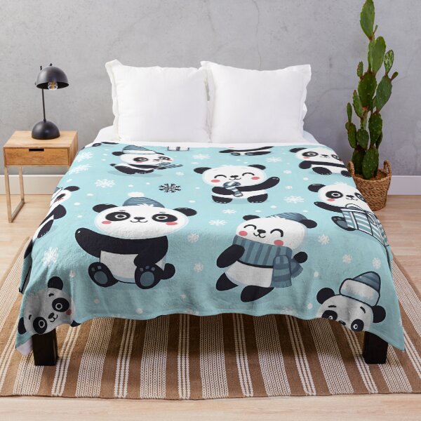 Item preview, Christmas panda seamless pattern designed and sold by Haji Kamora.