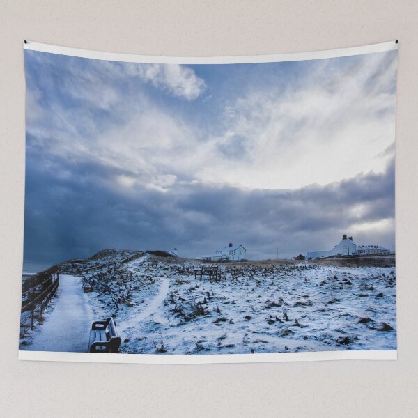 Item preview, Rocky Island in Seaton Sluice under a blanket of snow. designed and sold by Violaman.