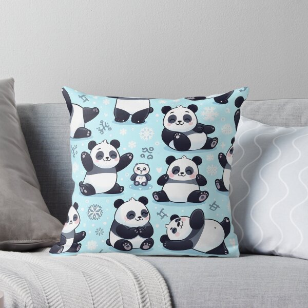 Item preview, Christmas panda seamless pattern designed and sold by Haji  Kamora.