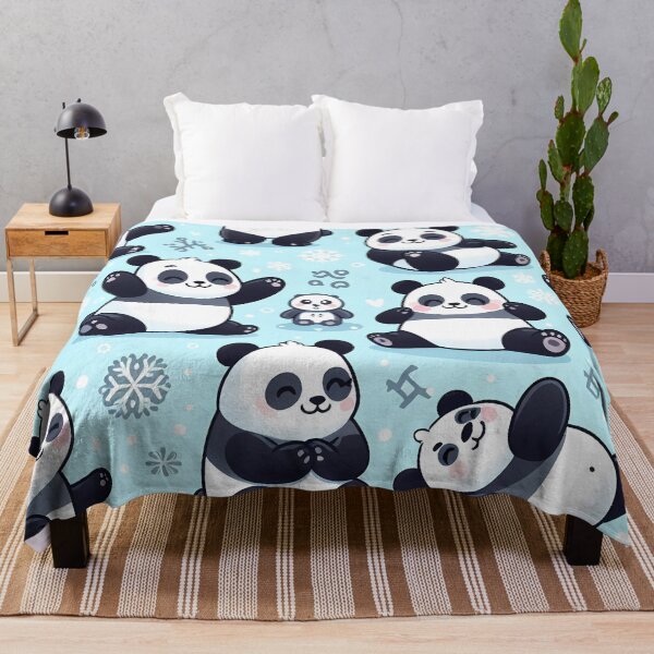 Item preview, Christmas panda seamless pattern designed and sold by Haji Kamora.