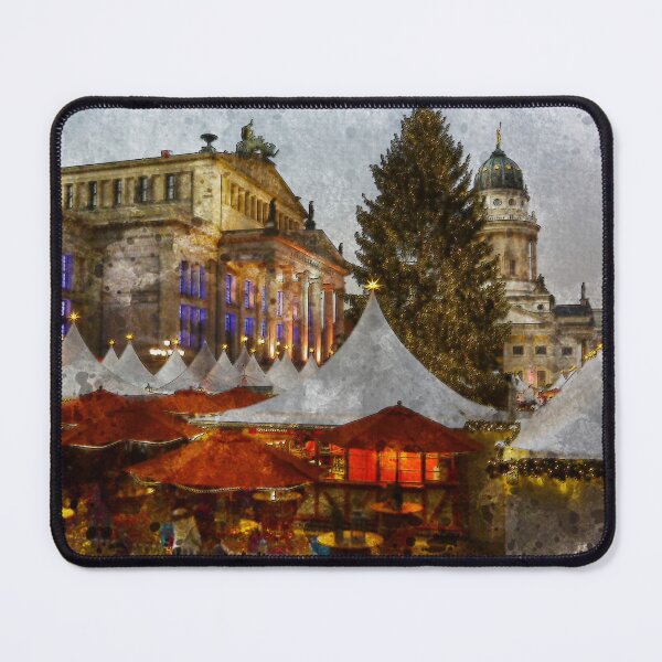 Item preview, Festive Berlin Christmas Market watercolor designed and sold by TwoSmallPtatoes.