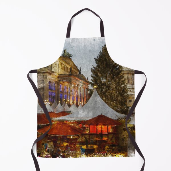 Item preview, Festive Berlin Christmas Market watercolor designed and sold by TwoSmallPtatoes.