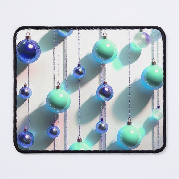 Item preview, Christmas ornaments - minimalist, shiny Christmas tree baubles/ pastel shades of blue. designed and sold by My-fake-places.