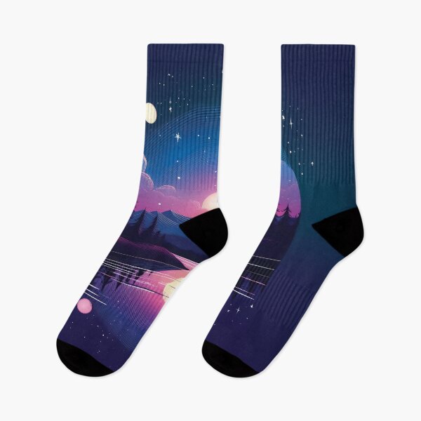 Item preview, A serene and dreamlike landscape design with a lake reflecting a beautiful night sky. designed and sold by HEMRO.
